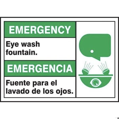 Accuform EYE WASH, Dura-Plastic, 10 in x 14 in MTAS900XT